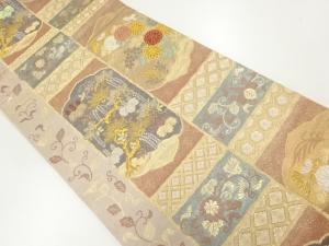 菊桐・松模様織出し袋帯